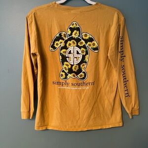 Simply Southern Sunflower Turtle Long Sleeve Tee
